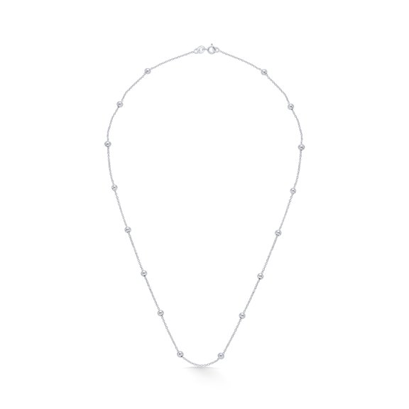 Nipura 925 Sterling Silver Stylish Flexible Box Design Chain Bracelet with Silver Balls