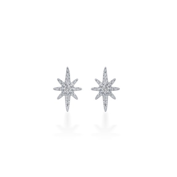Nipura 925 Sterling silver Star shape CZ studded Earring