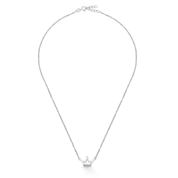 Nipura Sterling Silver Crowned Princess Necklace