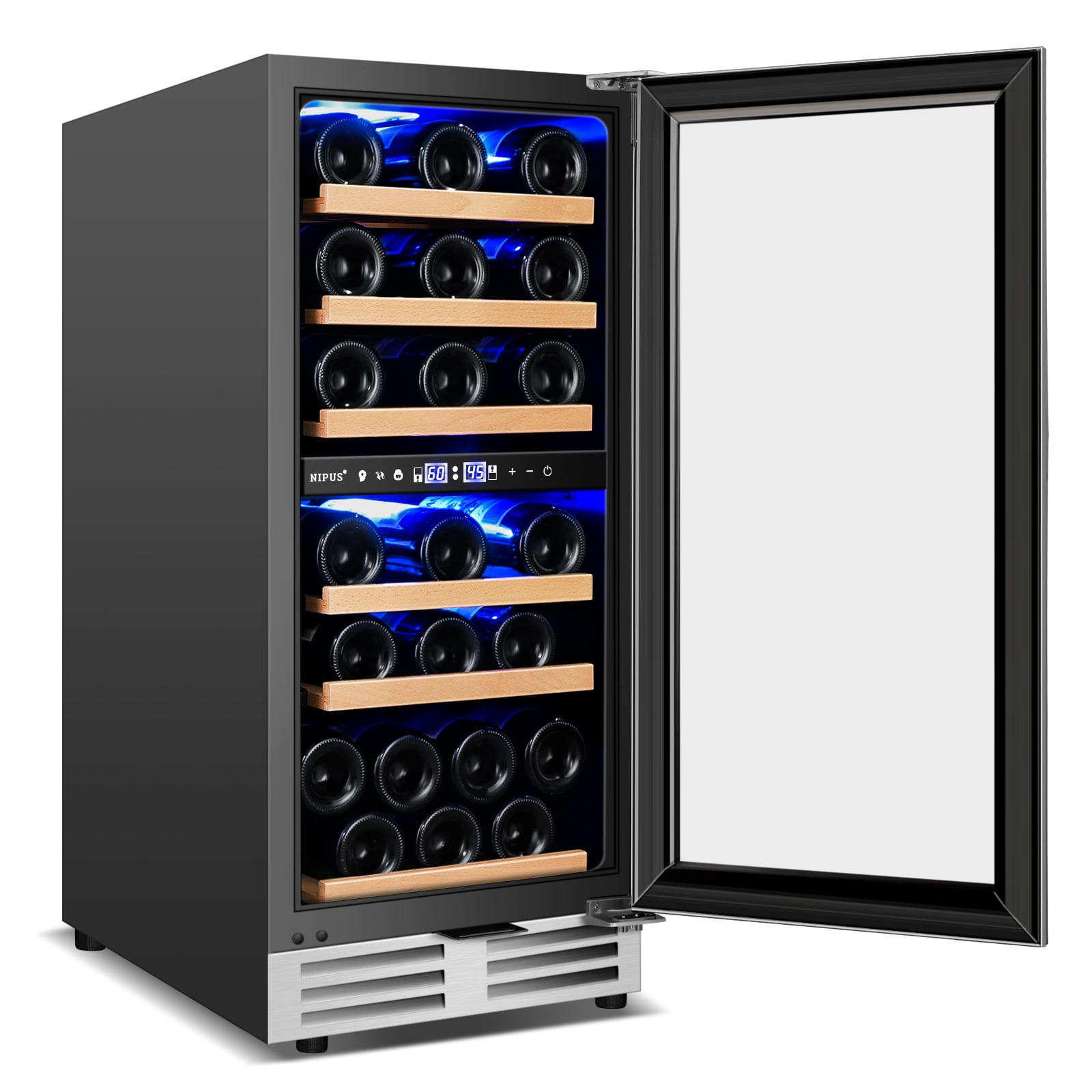 Nipus 15 Inch Wine Cooler Refrigerator 30 Bottle Under Counter Fast