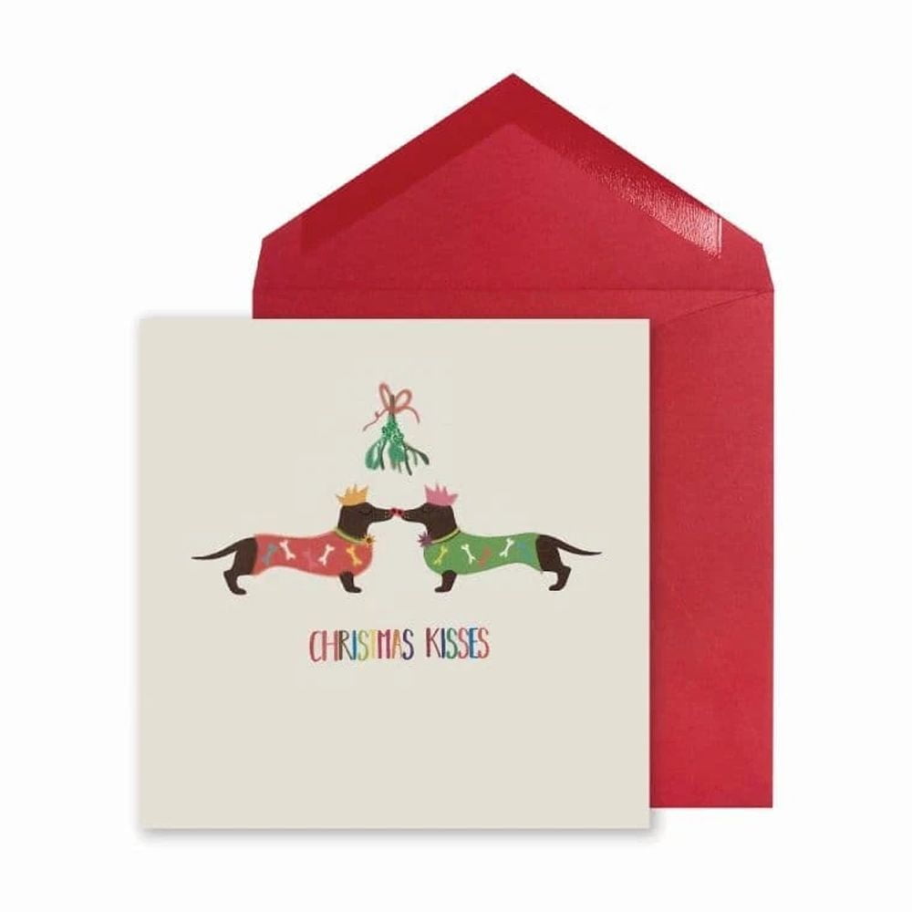 Niquea.D, Dogs Under Mistletoe Christmas Card
