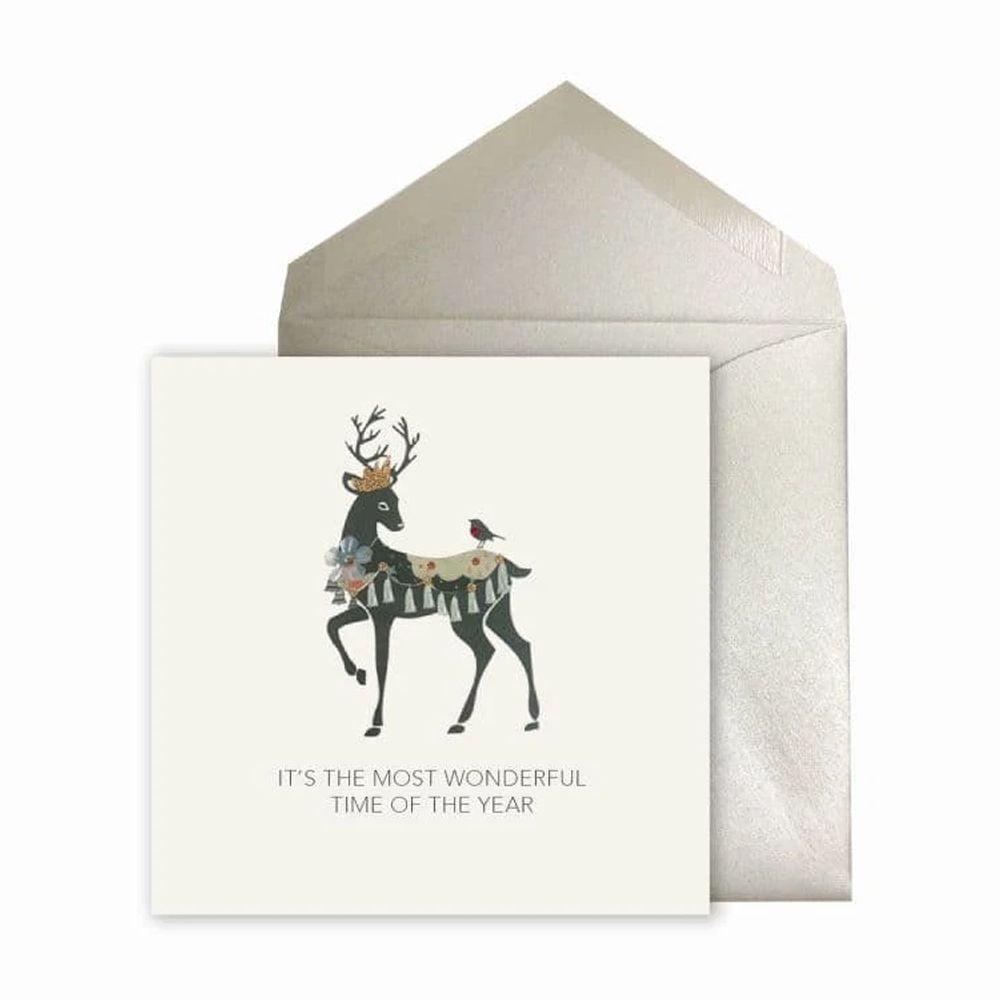 Niquea.D, Reindeer With Crown Christmas Card
