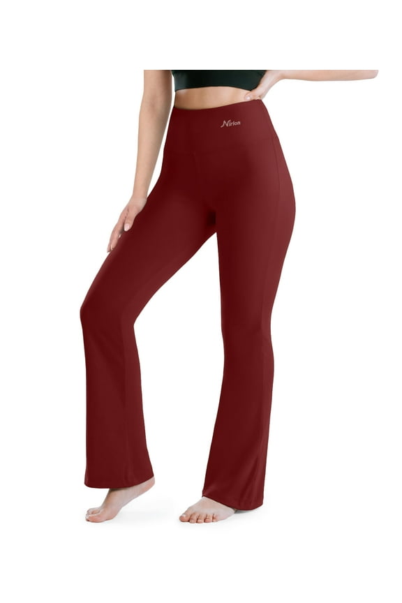 NirLUX Bootcut Yoga Pants - Soft Leggings For Women Regular & Plus Size Womens Leggings Tummy Control For Gym & Yoga (20 30", Rio Red)