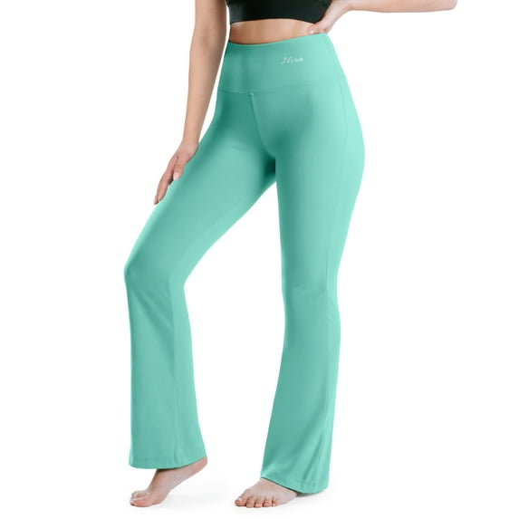 NirLUX Bootcut Yoga Pants - Soft Leggings For Women Regular & Plus Size Womens Leggings Tummy Control For Gym & Yoga (6 30", Pool Blue)