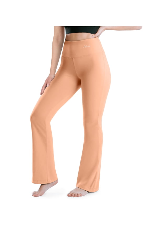 NirLUX Bootcut Yoga Pants - Soft Leggings For Women Regular & Plus Size Womens Leggings Tummy Control For Gym & Yoga (8 28", Cork)