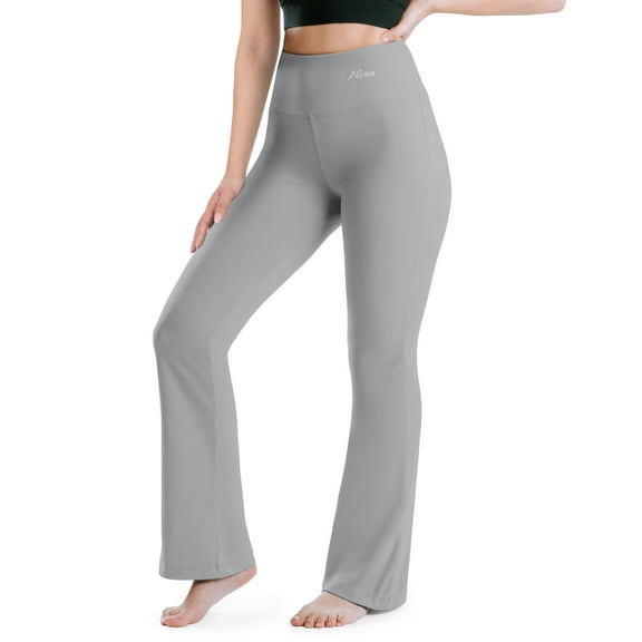 NirLUX Bootcut Yoga Pants - Soft Leggings For Women Regular & Plus Size Womens Leggings Tummy Control For Gym & Yoga (8 30", Ulti Grey)