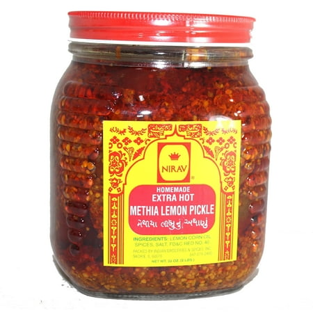 Nirav Extra Hot Methia Lemon Pickle 2 lbs bottle