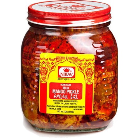 Nirav Mild Mango Pickle 2 lbs bottle