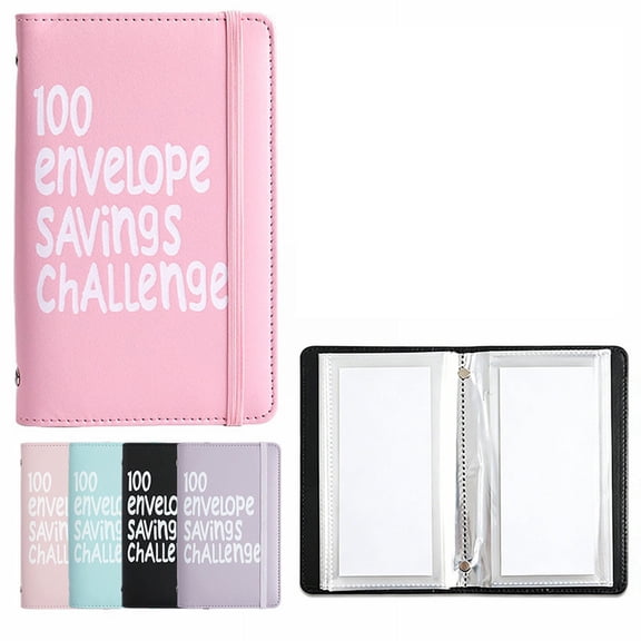 Niriyo 100 Envelopes Saving Challenge, Easy and Fun Way to $5050 Savings Challenges Budget Book with Envelopes for Home School, 100 Envelope Money Saving Challenge Binder, Pink Cover