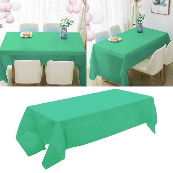 Niriyo 137*274cm Premium Disposable Plastic Tablecloth (54x108 Inch), Disposable Party Table Cover, for Events, Parties, Picnics, Easy Cleanup