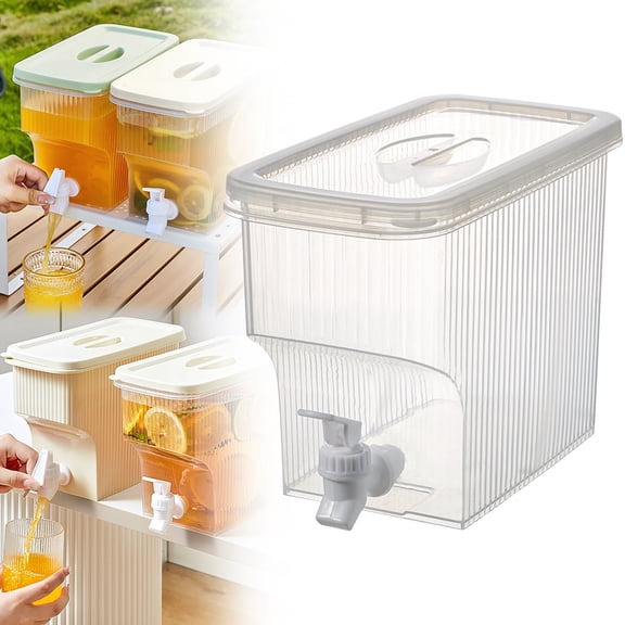 Niriyo 3.9L Party Drink Dispenser Large Capacity Beverage Pitcher With Spigot | Fridge Lemonade Iced Tea Server For Home Entertaining Bar Gatherings