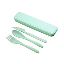 Niriyo Portable Cutlery Set, 3-Piece Reusable Spoon Fork Knife, Travel Utensils for Picnic Camping
