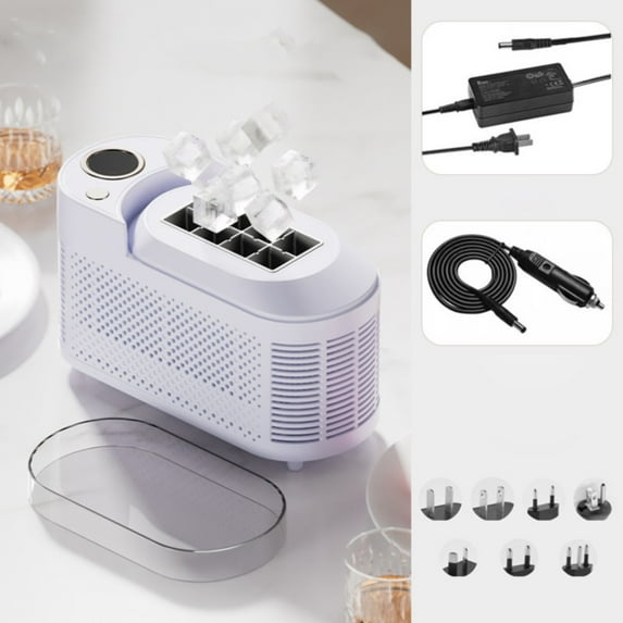 Niriyo Portable Ice Maker - Self-Clean Cube Machine for Home Countertop, 15-Minute Ice Producer with Basket