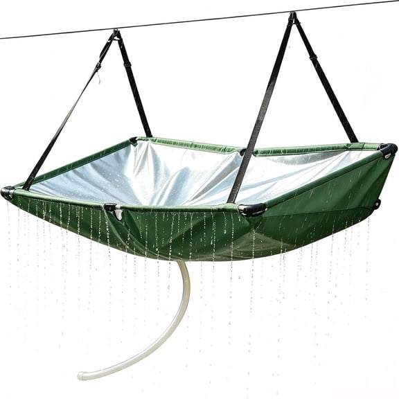 Niriyo Rain Collector for Garden Rainwater Collection System with Hose Water Saving Barrel Kit for Backyard Patio Balcony