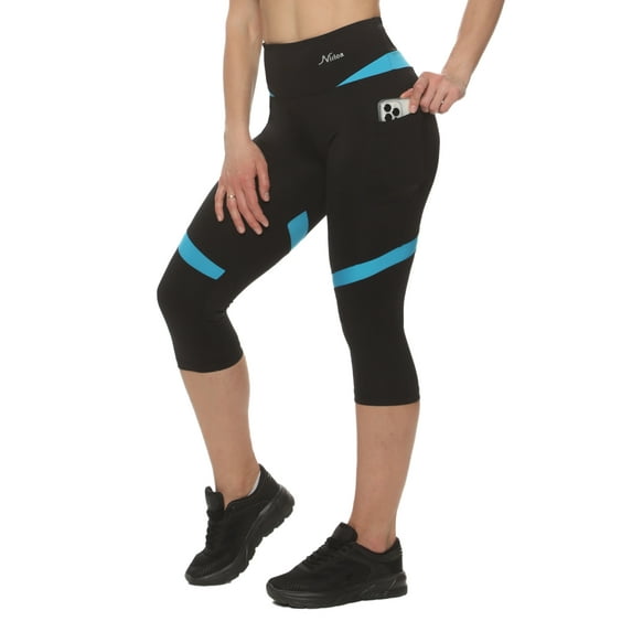 Nirlon 3/4 Capri Leggings For Women- High Waist Capri Leggings With Pockets