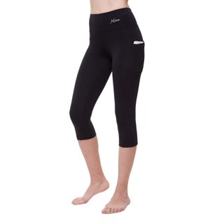 Nirlon Straight Leg Yoga Pants With Pockets - High Waisted Leggings For  Women 