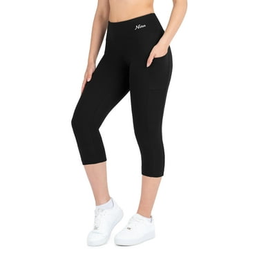 Nirlon 3/4 Capri Leggings For Women - High Waisted Leggings With Pockets