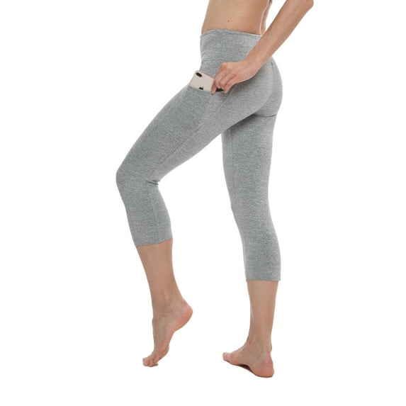 Nirlon 3/4 Capri Leggings For Women - High Waisted Leggings With Pockets