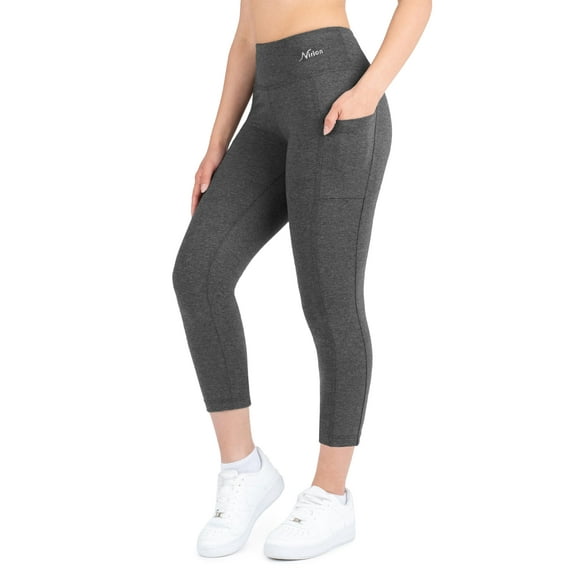 Nirlon 7/8 Capri Leggings For Women - High Waisted Leggings With Pockets