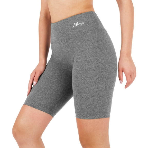 Nirlon Biker Shorts For Women - High Waisted Womens Workout Shorts Leggings