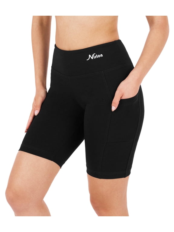Biker Shorts For Women - High Waisted Womens Workout Shorts With Pockets