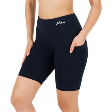 Nirlon Biker Shorts For Women - High Waisted Womens Workout Shorts With Pockets