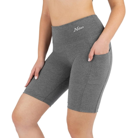 Nirlon Biker Shorts For Women - High Waisted Womens Workout Shorts With Pockets
