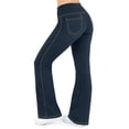 thumbnail image 1 of Nirlon Crossover Bootcut Jeggings For Women - Flare Leggings For Women Tummy Control, Regular And Plus Size Jeggings (S 32", Jeans), 1 of 5