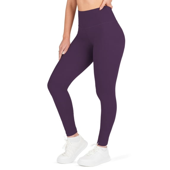 Nirlon NirLUX Womens Leggings - Womens High Waisted Yoga Pants For Gym & Yoga, Smooth Soft Leggings For Women (10 26", Purple)