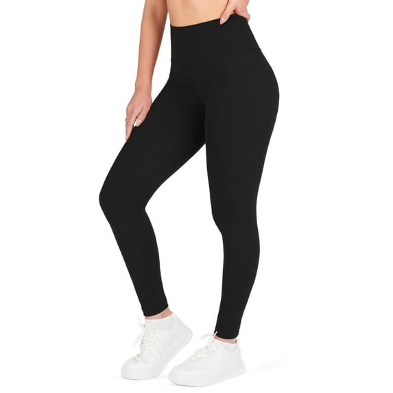 Nirlon NirLUX Womens Leggings - Womens High Waisted Yoga Pants For Gym & Yoga, Smooth Soft Leggings For Women (16 26", Black)