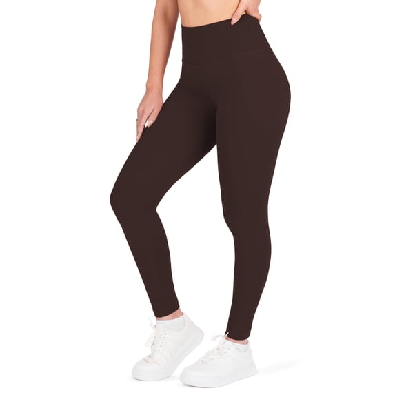 Nirlon NirLUX Womens Leggings - Womens High Waisted Yoga Pants For Gym & Yoga, Smooth Soft Leggings For Women (8 26", Coffee)