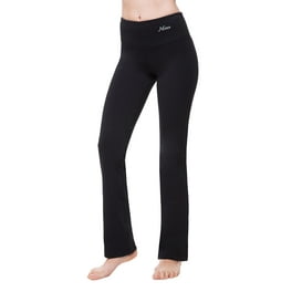 Womens Flare Leggings High Waisted Yoga Pants for Women Belly Control Split  Bell Bottom Legging Trousers Slacks (Small, Hot Pink)