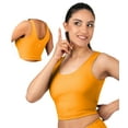 thumbnail image 1 of Nirlon U Tank Top Sports Bra - Nirlux Womens Tops & Sports Bras for Women - Light Cups, Scoop Neck Workout Tops for Women (Marigold, 4), 1 of 6