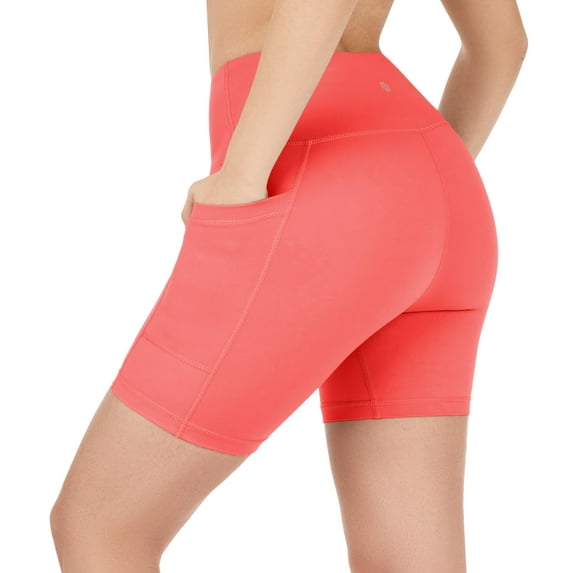 Nirlux Womens Biker Shorts With Pockets-Yoga Shorts For Women Regular & Plus Size For Gym & Yoga Size 14, 6" Inseam, Dubarry