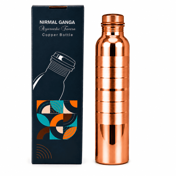 Nirmal Ganga PURE COPPER JOINTLESS LUXURY BOTTLE 1 lit , PACK OF 1