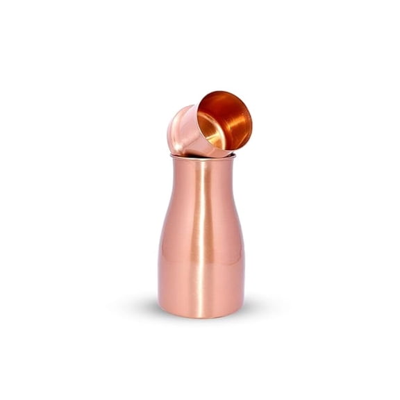 Nirmal Ganga Pure Copper Bedside Carafe with Tumbler  1 Liter (Pack of 1), Elegant Bedroom Water Set, Premium Export Quality