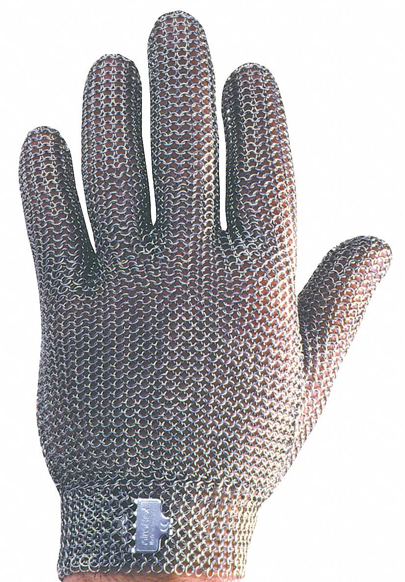 Niroflex Usa Chainmail Cut-Resist Glove,L/9,Silver GU-2500/L