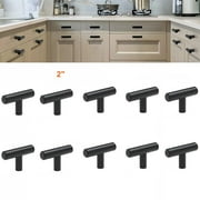 Niruo 10 Pack Cabinet Knobs, Black Cabinet Handles, 2in Kitchen Cabient Knobs