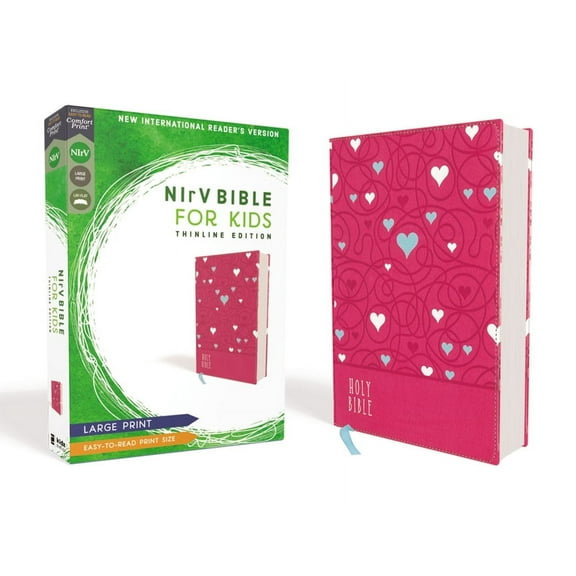 Nirv, Bible for Kids, Large Print, Leathersoft, Pink, Comfort Print: Thinline Edition, (Hardcover)