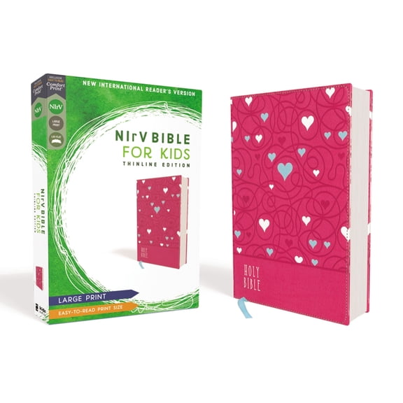 Nirv, Bible for Kids, Large Print, Leathersoft, Pink, Comfort Print: Thinline Edition, (Hardcover)