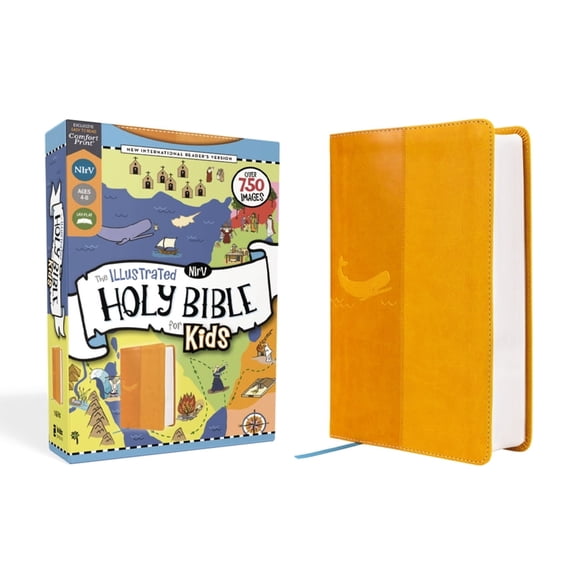 Nirv, the Illustrated Holy Bible for Kids, Leathersoft, Yellow, Full Color, Comfort Print: Over 750 Images, (Hardcover)