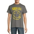 thumbnail image 1 of Nirvana All Gender Smiley Logo Graphic Tee Shirt, Men's Sizes S-3XL, 1 of 5
