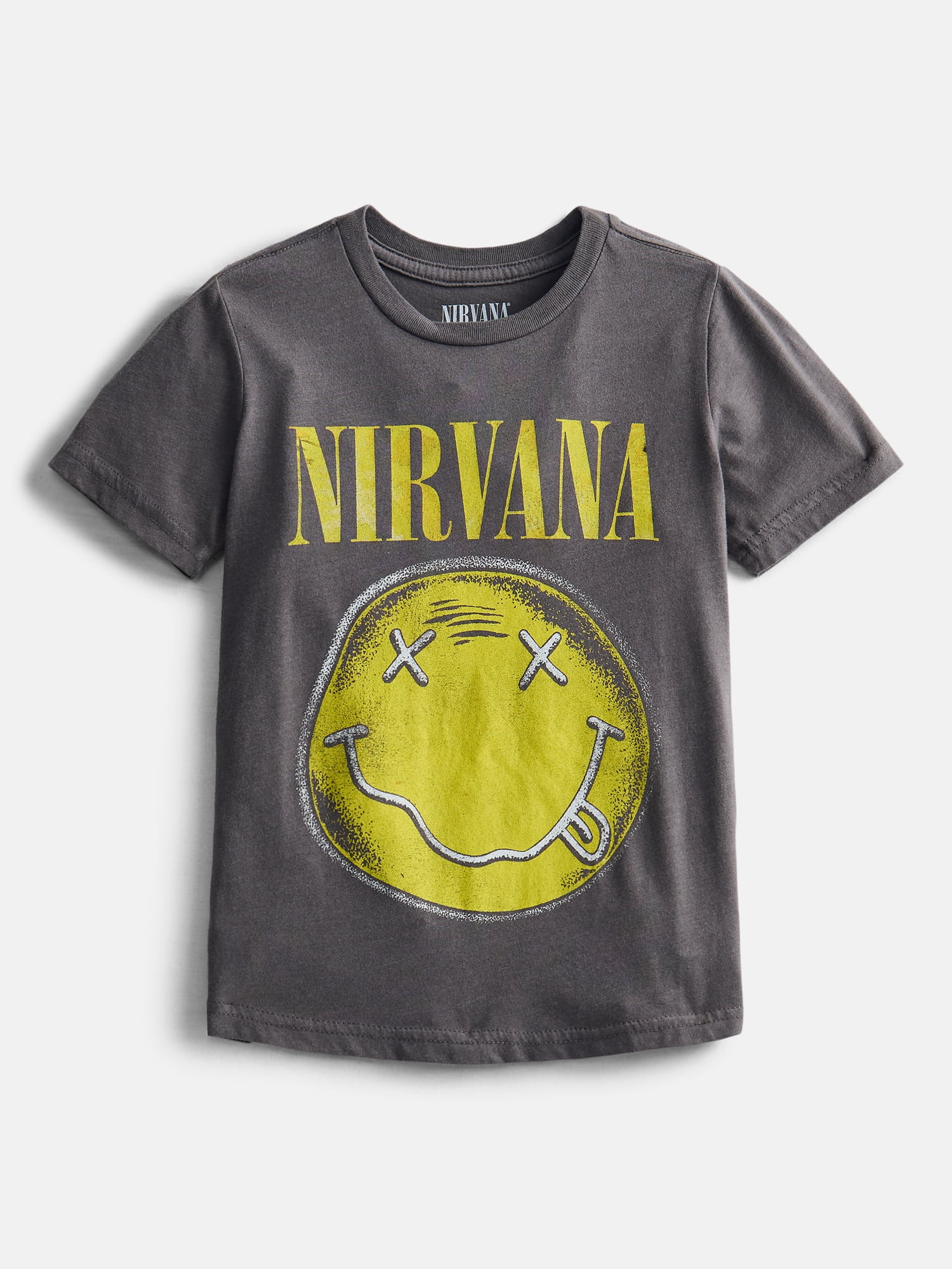 Nirvana Boys' Front Back Graphic Tour Tee with Short Sleeves, Sizes 4-18