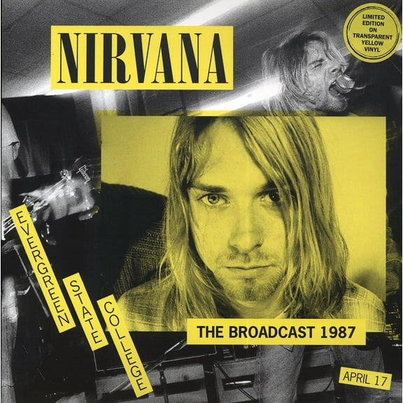 Nirvana - Evergreen State College April 17: The Broadcast 1987 LP Yellow VINYL