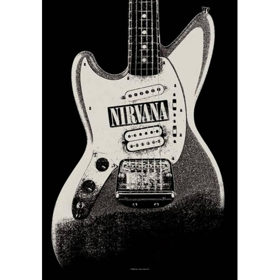 Nirvana - Guitar Fabric Poster - 30x40