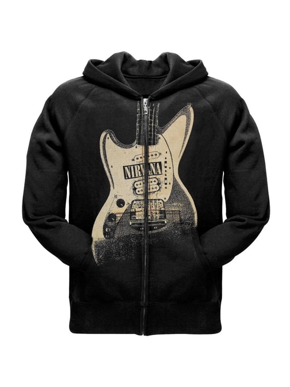 - Guitar Zip Black Hoodie - X-Small