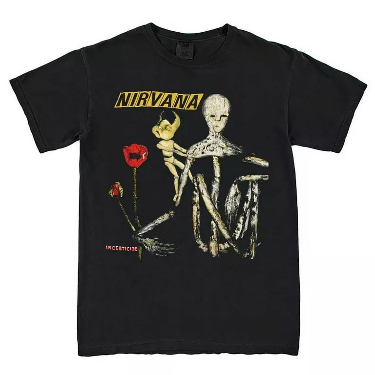NIRVANA 骸骨デザイン Tシャツ NIRVANA INCESTICIDEビンテージTシャツ