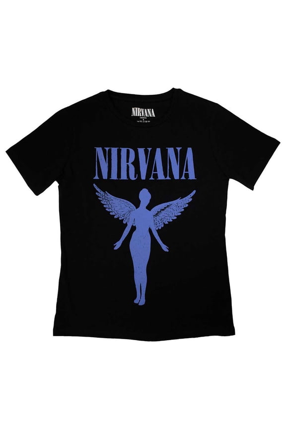 Nirvana Ladies T-Shirt: Angelic Blue Mono