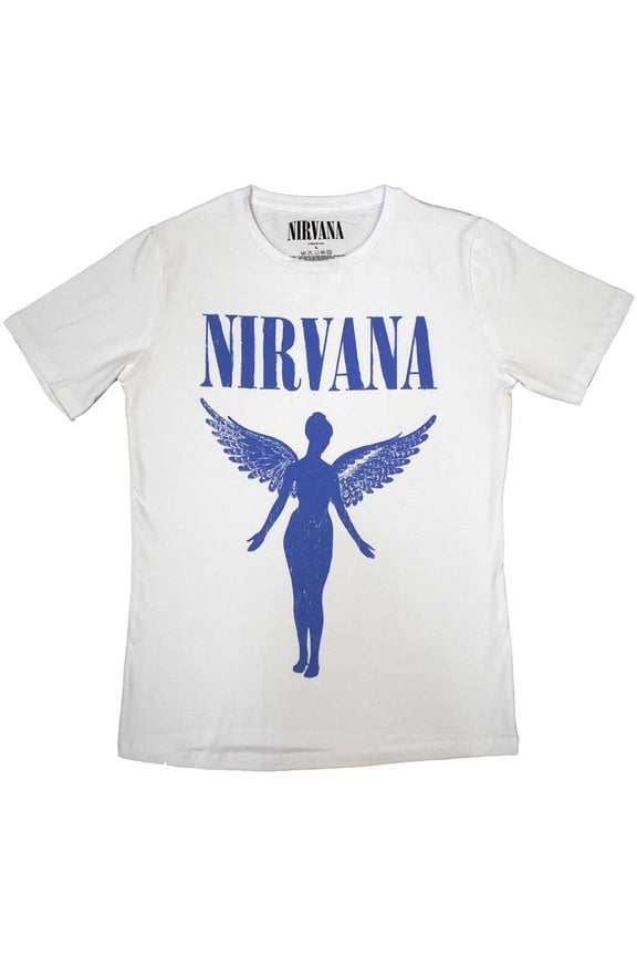 Nirvana Ladies T-Shirt: Angelic Blue Mono