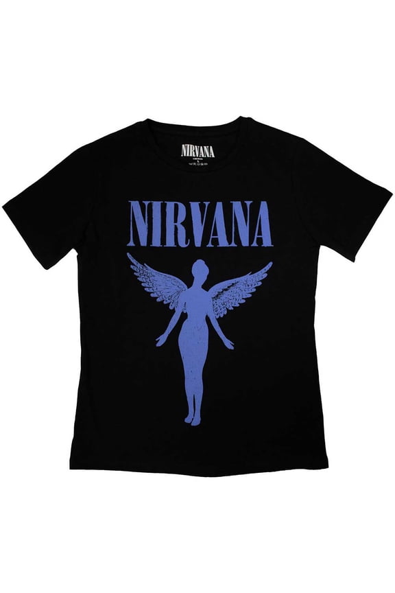 Nirvana Ladies T-Shirt: Angelic Blue Mono